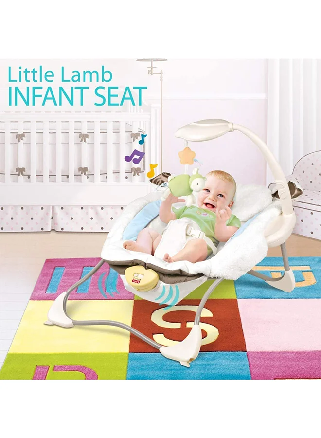 Baby love My Little Lamb Infant Rocking Chair For Kids - White