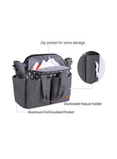 Polyester Multifunctional Waterproof Mother Baby Diaper Bag, Grey - v1648473189/N43794592A_10