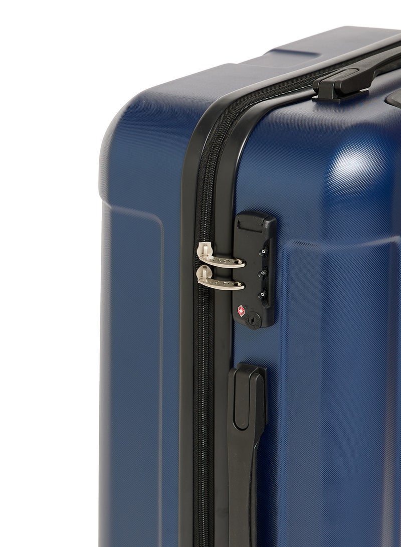 Noon East 3-Piece ABS Hardside Spinner Iron Rod Luggage Trolley Set With TSA Lock 20/24/28 Inch Dark Blue  - Image 3