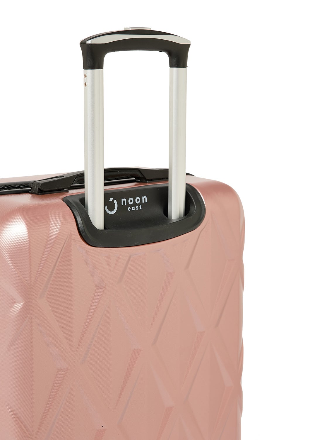 3-Piece ABS Hardside Spinner Iron Rod Luggage Trolley Set With TSA Lock 20/24/28 Inch Rose Gold 
