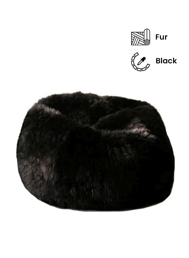Comfy Fur Bean Bag Black 