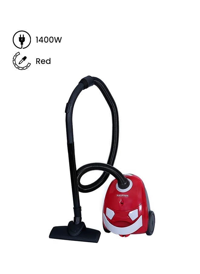 Handheld Vacuum Cleaner For Floor And Dust Cleaning 1400 W KNVC6095 Red