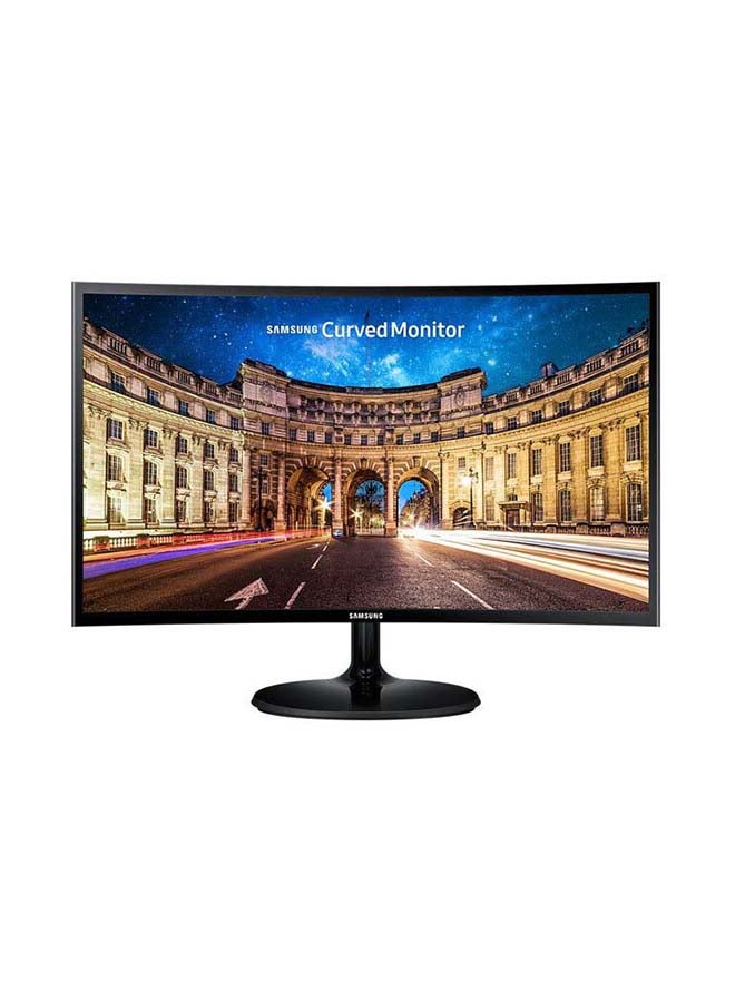 Samsung - 24-inch Cf390 Curved Monitor With The Deeply Immersive Viewing Experience Lc24f390fhmxue black - Image 1