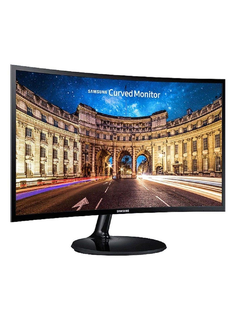 Samsung - 24-inch Cf390 Curved Monitor With The Deeply Immersive Viewing Experience Lc24f390fhmxue black - Image 1