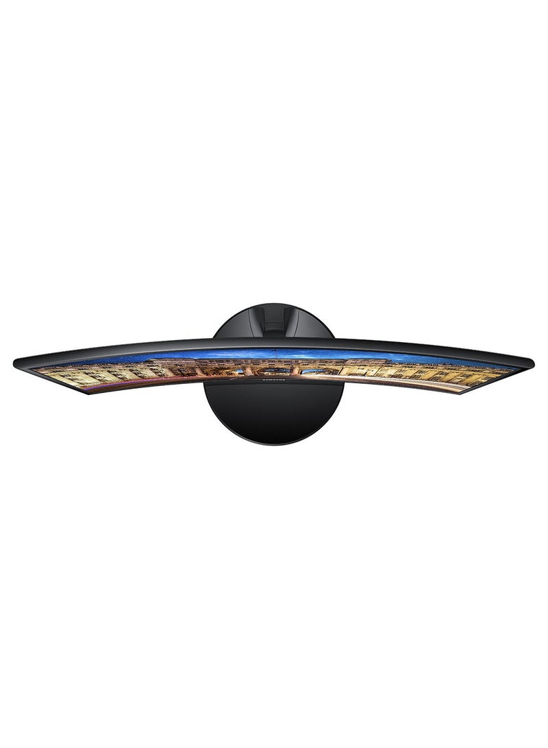 Samsung - 24-inch Cf390 Curved Monitor With The Deeply Immersive Viewing Experience Lc24f390fhmxue black - Image 1