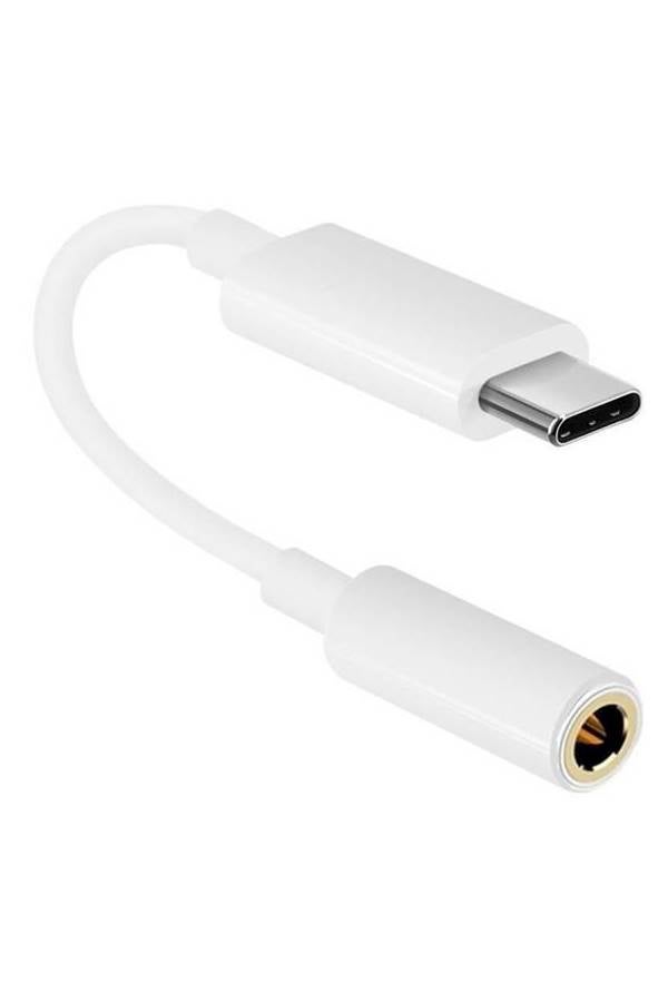 ماركة غير محددة محول لمقبس سماعة الرأس بمنفذ USB Type C لهاتف إتش تي سي/موتو أبيض/فضي  - Image 2