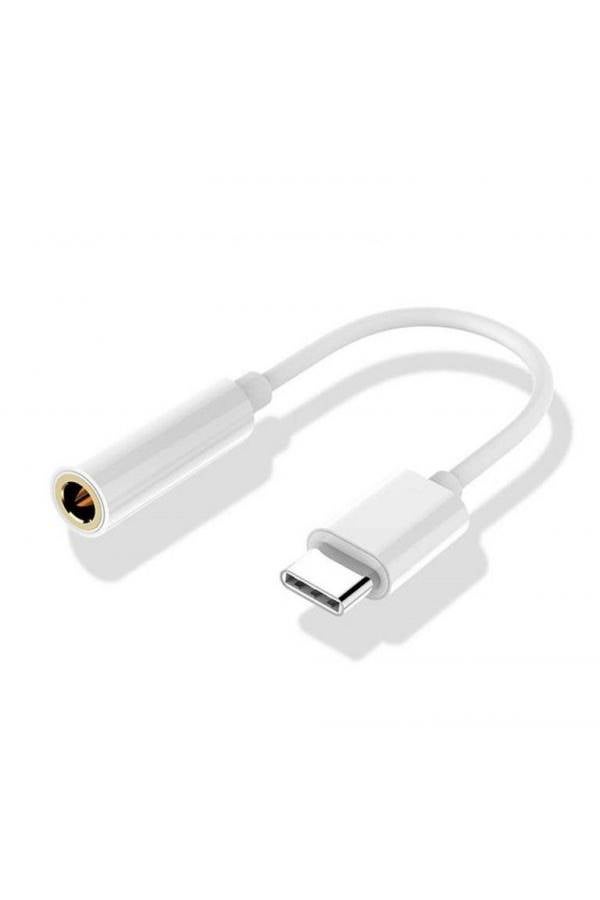 ماركة غير محددة محول لمقبس سماعة الرأس بمنفذ USB Type C لهاتف إتش تي سي/موتو أبيض/فضي  - Image 3
