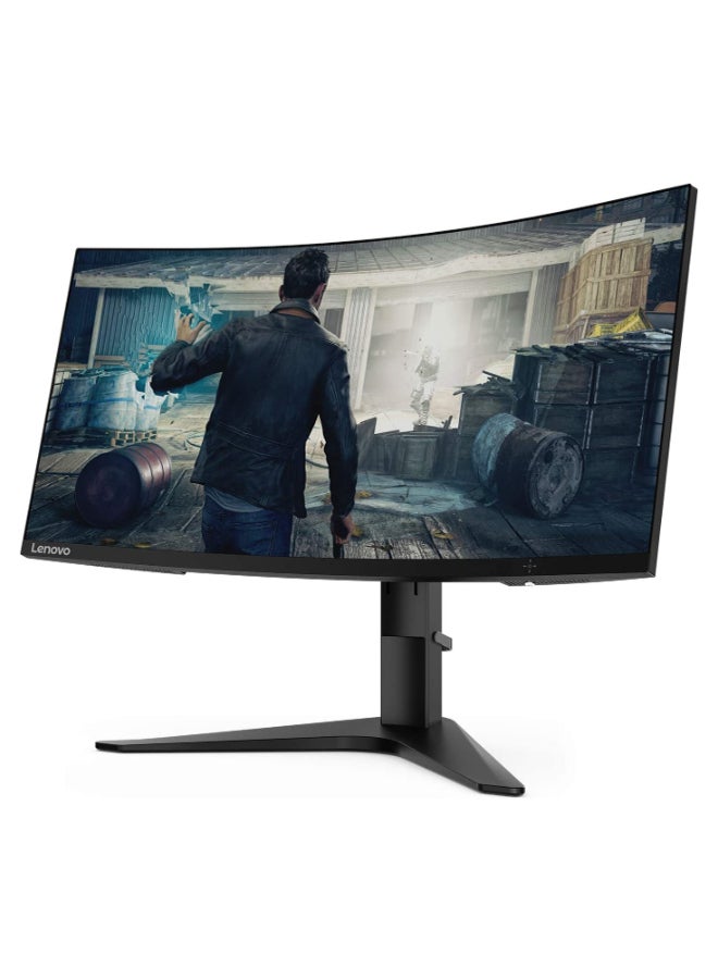 Lenovo - 34-Inch G34w-10 Ultra-Wide Curved Gaming Monitor / 144Hz / AMD FreeSync / 34inch Black - Image 1