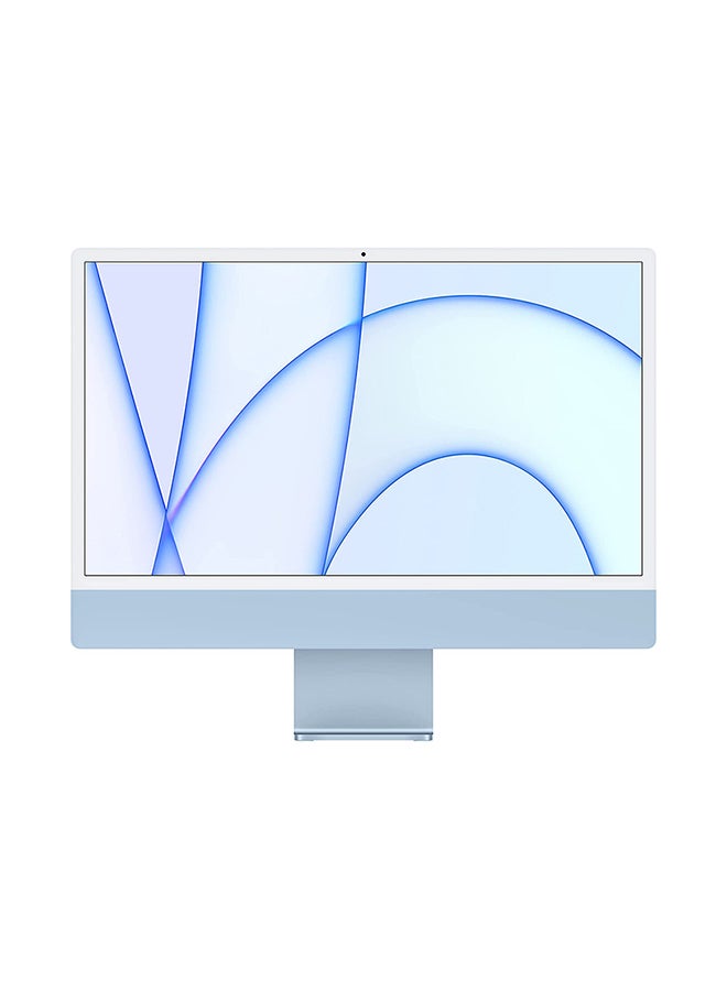 Apple - iMac All In One Desktop With 24-Inch Retina 4.5K Display: M1 Chip With 8‑Core CPU And 8‑Core GPU Processer/8GB RAM/256GB SSD/Integrated Graphics English Blue - Image 1