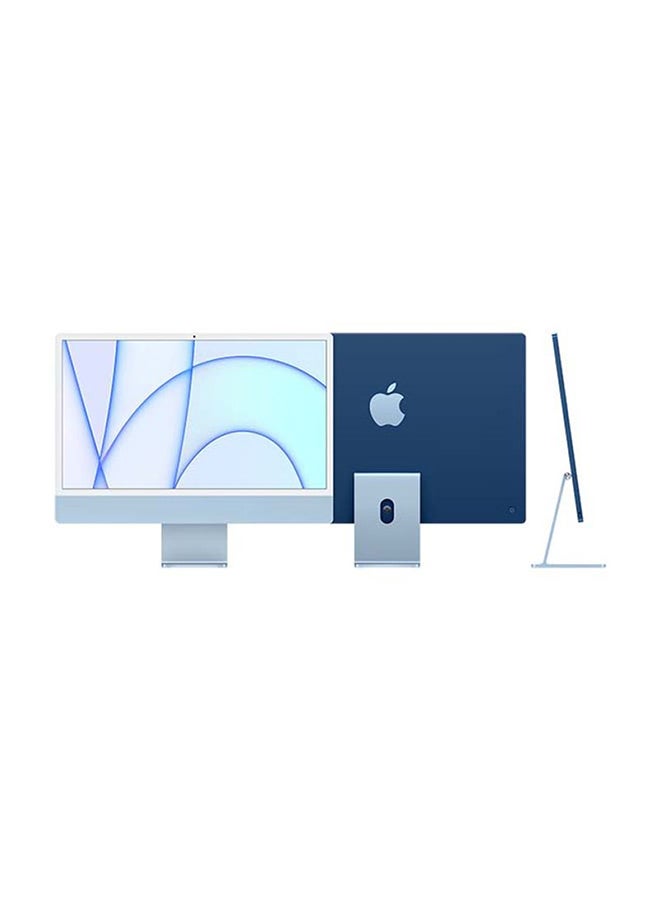 Apple - iMac All In One Desktop With 24-Inch Retina 4.5K Display: M1 Chip With 8‑Core CPU And 8‑Core GPU Processer/8GB RAM/256GB SSD/Integrated Graphics English Blue - Image 1