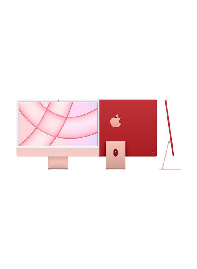 Apple - iMac All In One Desktop With 24-Inch Retina 4.5K Display: M1 Chip With 8‑Core CPU And 7‑Core GPU Processer/8GB RAM/256GB SSD/Integrated Graphics English Pink - Image 1