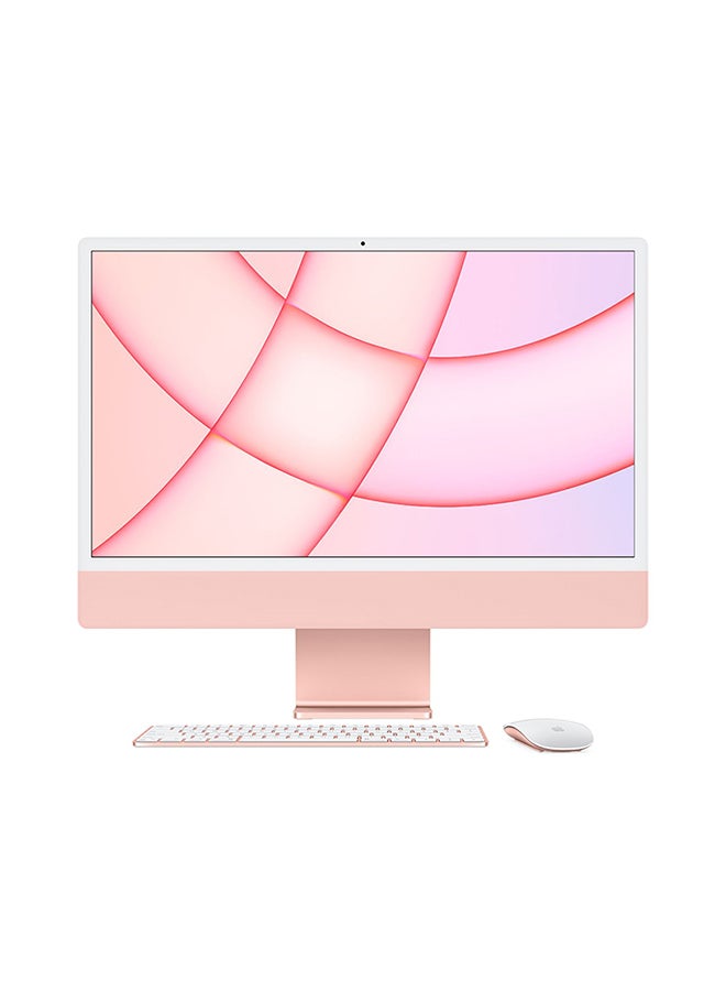Apple - iMac All In One Desktop With 24-Inch Retina 4.5K Display: M1 Chip With 8‑Core CPU And 7‑Core GPU Processer/8GB RAM/256GB SSD/Integrated Graphics English Pink - Image 1