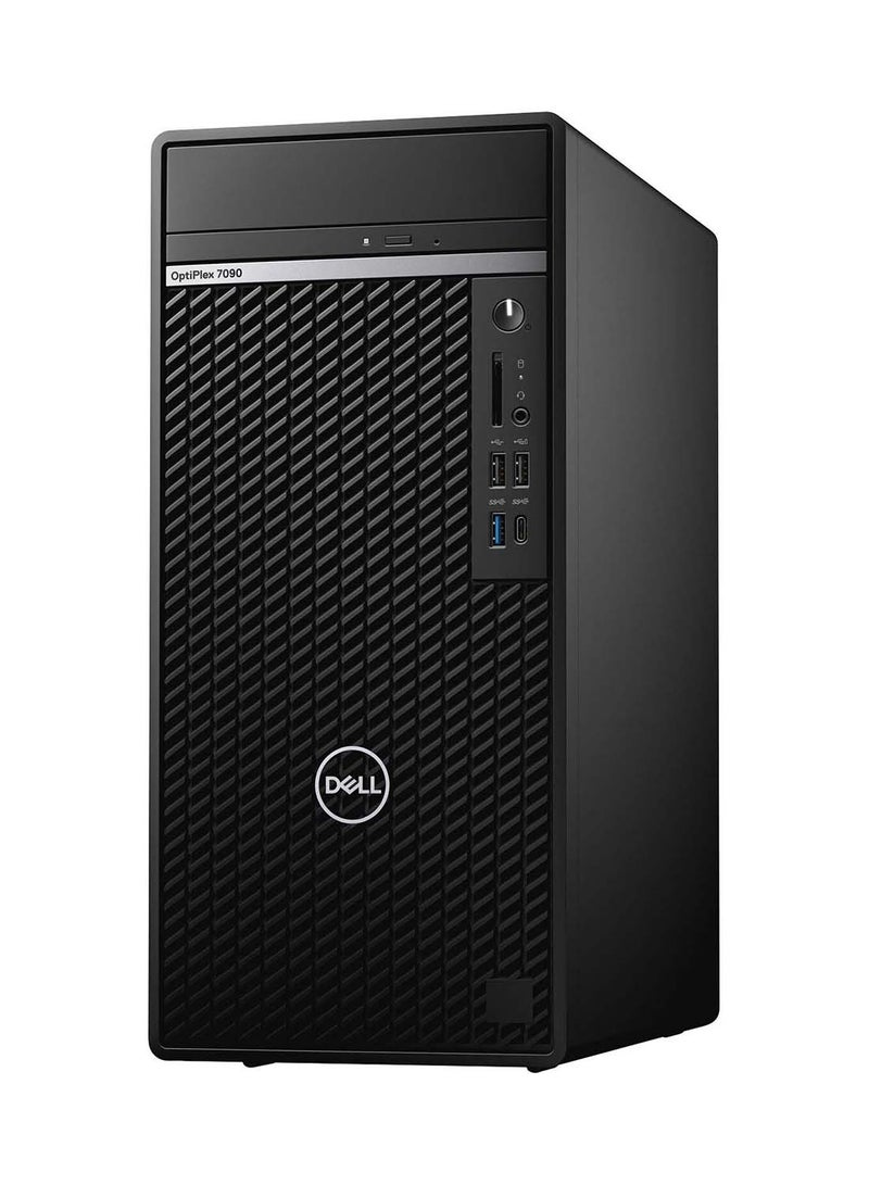 DELL - Optiplex 7090 Tower PC, Core i7 11700 Processor/32GB RAM/1TB HDD + 256GB SSD/4GB Nvidia GeForce GTX Graphics Card/Windows 10/International Version Black - Image 1