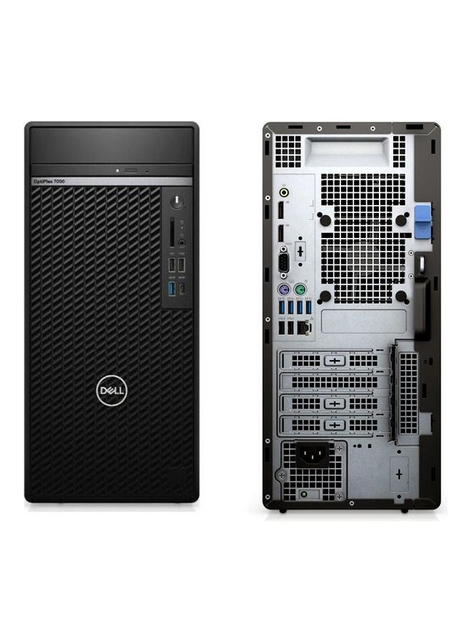 DELL - Optiplex 7090 Tower PC, Core i7 11700 Processor/32GB RAM/1TB HDD + 256GB SSD/4GB Nvidia GeForce GTX Graphics Card/Windows 10/International Version Black - Image 1