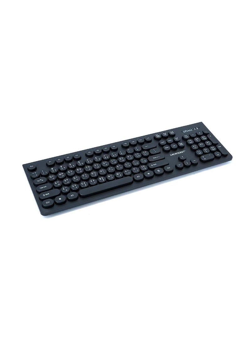 Microdigit - Wireless Computer Keyboard And Mouse Combo Set Black - Image 1