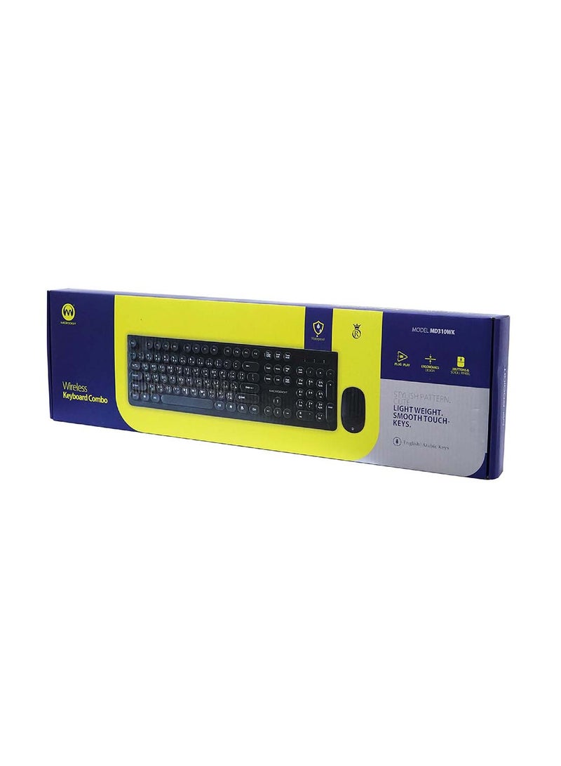Microdigit - Wireless Computer Keyboard And Mouse Combo Set Black - Image 1
