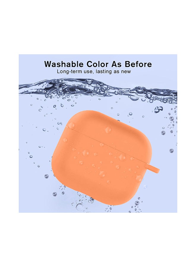 MARGOUN Protective Silicone Case Cover with Carabiner Hook for Apple AirPods Pro New Peach - Image 4