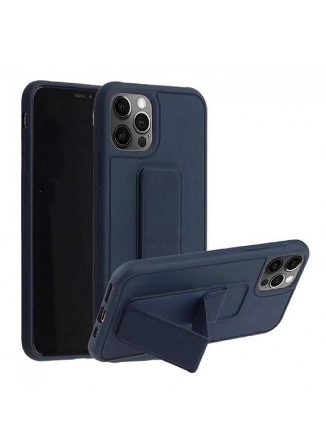 MARGOUN - Protective Case Cover with Finger Grip Stand for Apple iPhone 12 Pro Blue - Image 1