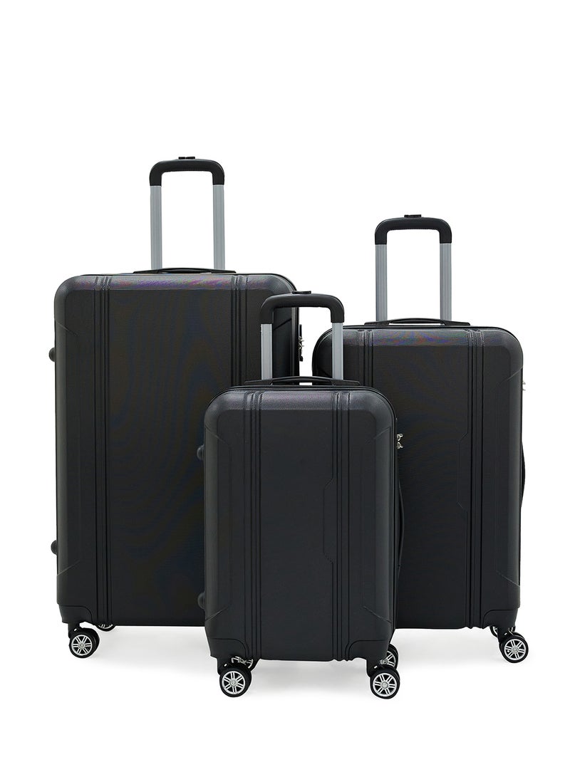 Buy Now 3Piece ABS Hardside Spinner Iron Rod Luggage Trolley Set