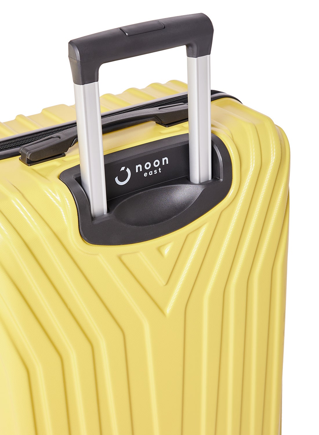 3-Piece ABS Hardside Spinner Iron Rod Luggage Trolley Set With TSA Lock 20/24/28 Inch Yellow 
