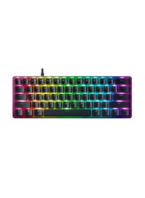 Huntsman Mini Analog - 60% Gaming Keyboard With Analog Optical Switches (Analog Optical Switches, Doubleshot Pbt Keycaps, Detachable Type-C Cable) Us Layout -  Black