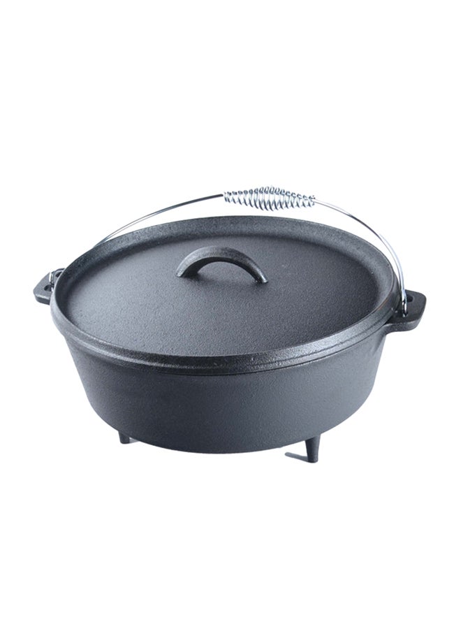 PROCILA Cast Iron BBQ Cooking Pot Black 4.7Liters - Image 2