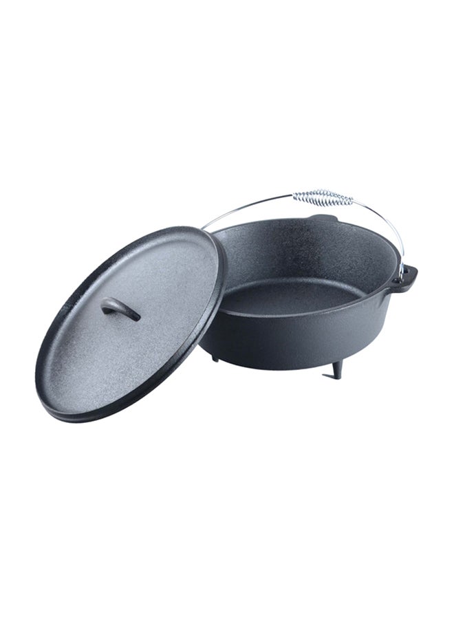 PROCILA Cast Iron BBQ Cooking Pot Black 4.7Liters - Image 3