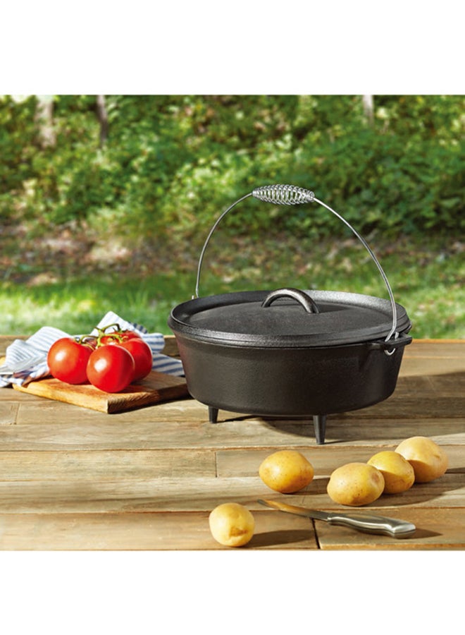 PROCILA Cast Iron BBQ Cooking Pot Black 4.7Liters - Image 4