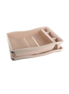 Dove Dish Drainer With Tray Dark Beige 50x12x40cm  - Image 1