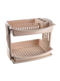 Dove 2-Tier Dish Rack Dark Beige 50x40x36cm  - Image 1
