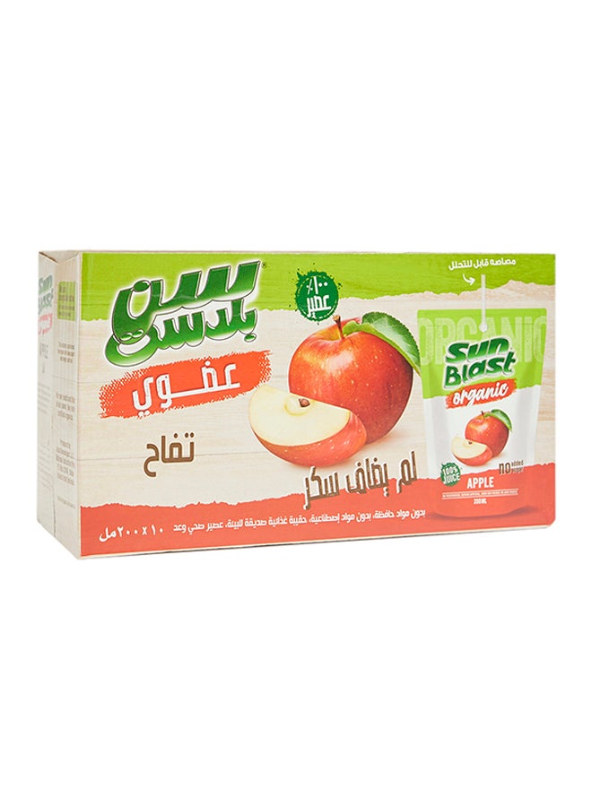 Sun Blast - Organic Apple Juice, 200ml x 10 Apple Pack of 10 - Image 1