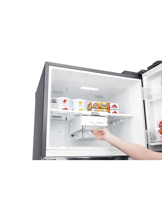 LG 15.4 Cu.Ft. Top Freezer Refrigerator/ThinQ (wifi)/ Multi Air Flow/Energy Saving Inverter Linear Compressor LT17HBHSLN Silver  - Image 5