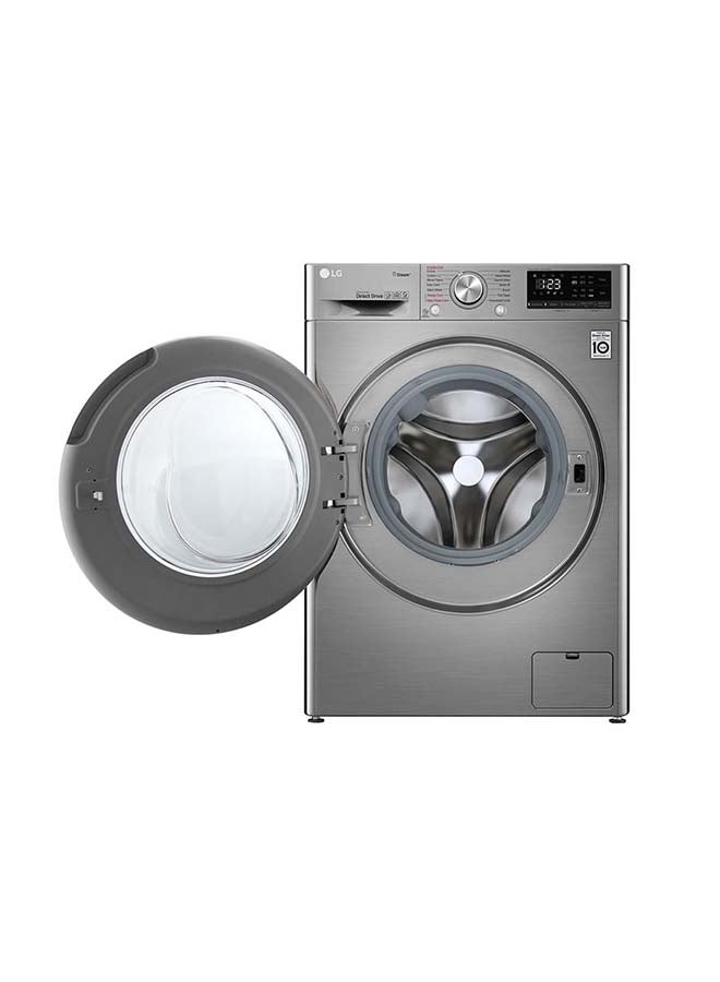 LG - 8 kg Front Load Washing Machine With AI DD WFV0812XM Silver - Image 1
