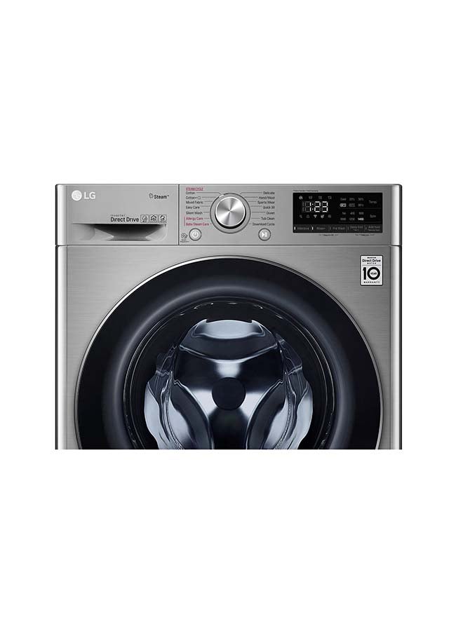 LG - 8 kg Front Load Washing Machine With AI DD WFV0812XM Silver - Image 1