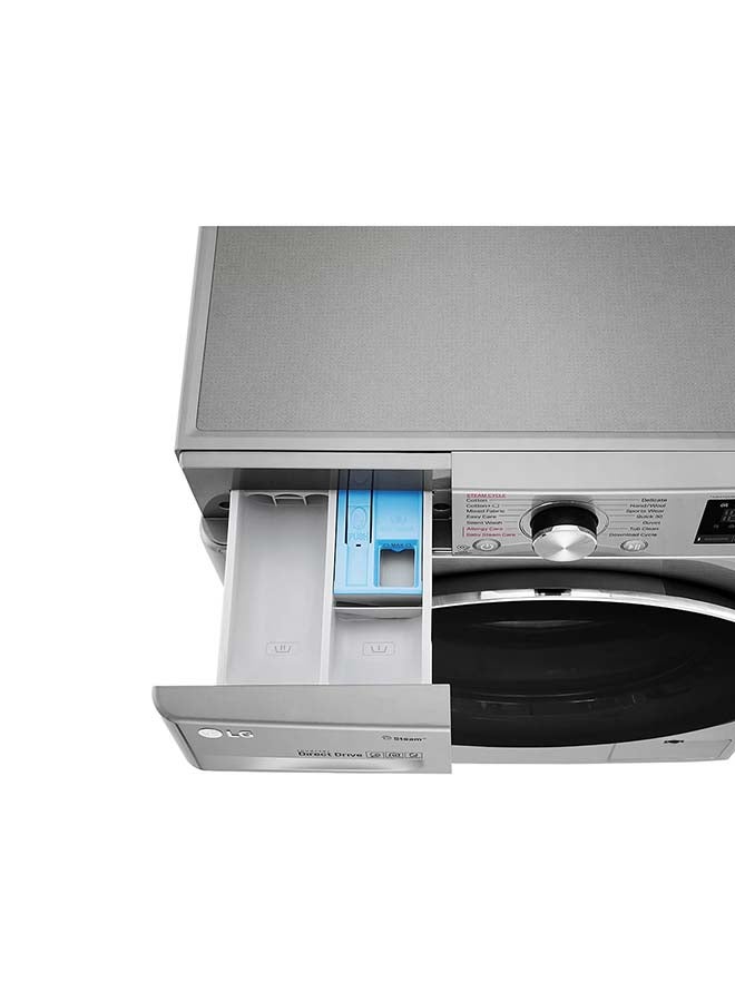 LG - 8 kg Front Load Washing Machine With AI DD WFV0812XM Silver - Image 1
