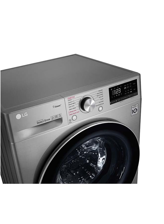 LG - 8 kg Front Load Washing Machine With AI DD WFV0812XM Silver - Image 1