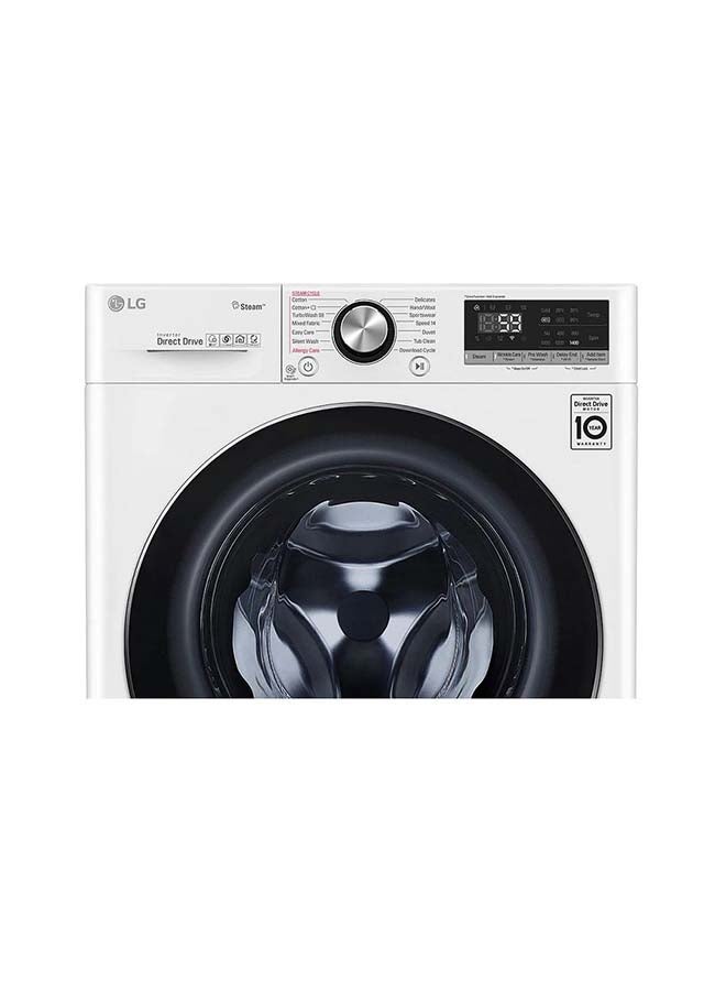 إل جي Front Automatic Washing Machine 10.5 Kg/ Dry 75%/ Turbo Wash/ Wi-Fi/ Direct Drive Motor With AI/ Chinese Industry WFV1214WHT1 White  - Image 5