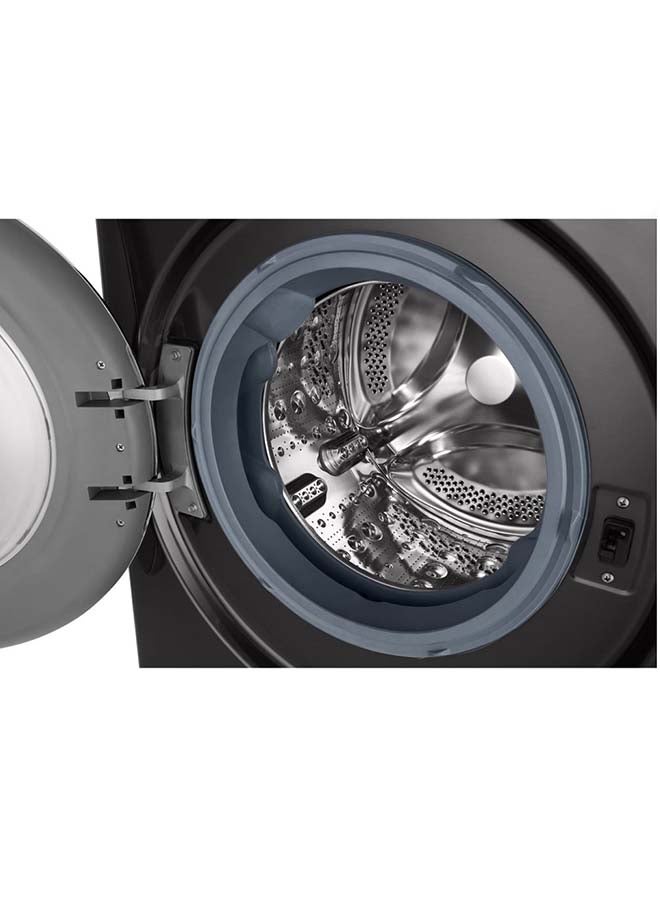 LG - 12 kg Front Load Washing Machine WFV1214BST1 Black Steel - Image 1