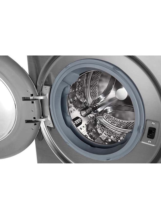 LG - 8 kg Front Load Washing Machine With AI DD WFV0812XM Silver - Image 1