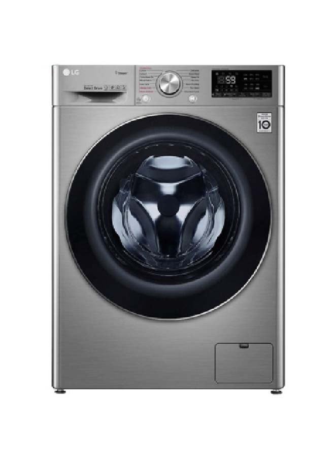 إل جي Washing Machine Front Load 10.5 Kg Washing Capacity WSV1107XMT Steel Silver 