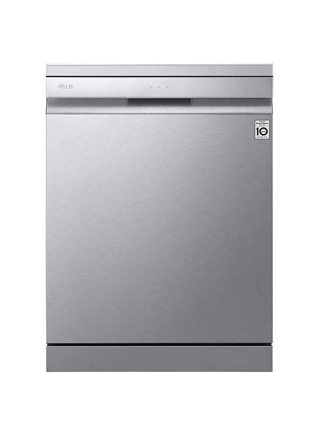 LG QuadWash Steam Dishwasher 14 Place Settings EasyRack Plus Inverter Direct Drive ThinQ - DFB325HS Steel Silver - Image 1