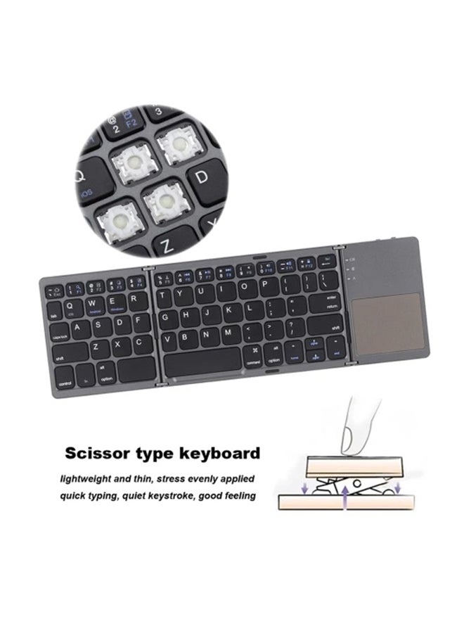 Wireless Foldable Keyboard With Touchpad Dark Grey - v1648549723/N28817506A_9