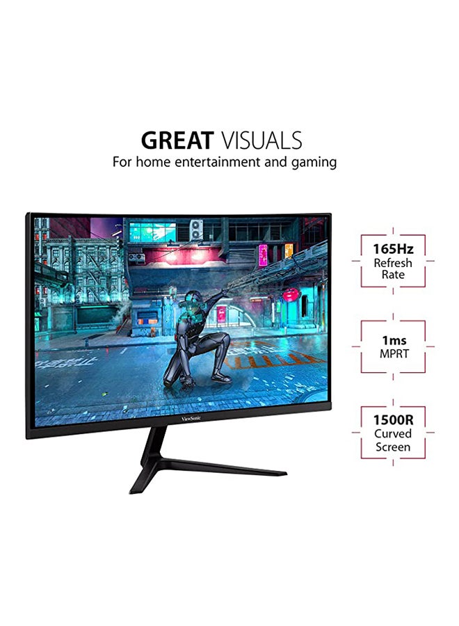ViewSonic - ViewSonic VX2718-PC-MHD 27-inch 1080p HD Curved Gaming Monitor, 165Hz, 1ms, Dual Integrated Speakers, Adaptive Sync, DisplayPort, 2x HDMI, for Home Entertainment and Gaming 27inch Black - Image 1