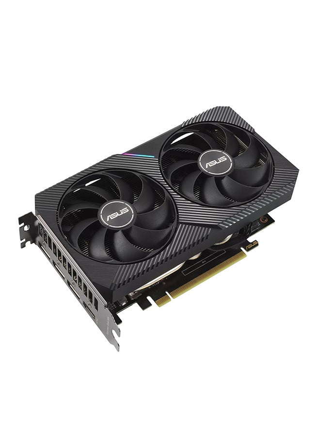 ASUS - ASUS Dual NVIDIA GeForce RTX 3060 V2 OC Edition 12GB GDDR6 Gaming Graphics Card (PCIe 4.0, 12GB GDDR6 Memory, HDMI 2.1, DisplayPort 1.4a, 2-Slot Design, Axial-tech Fan Design, 0dB Technology) Black - Image 1