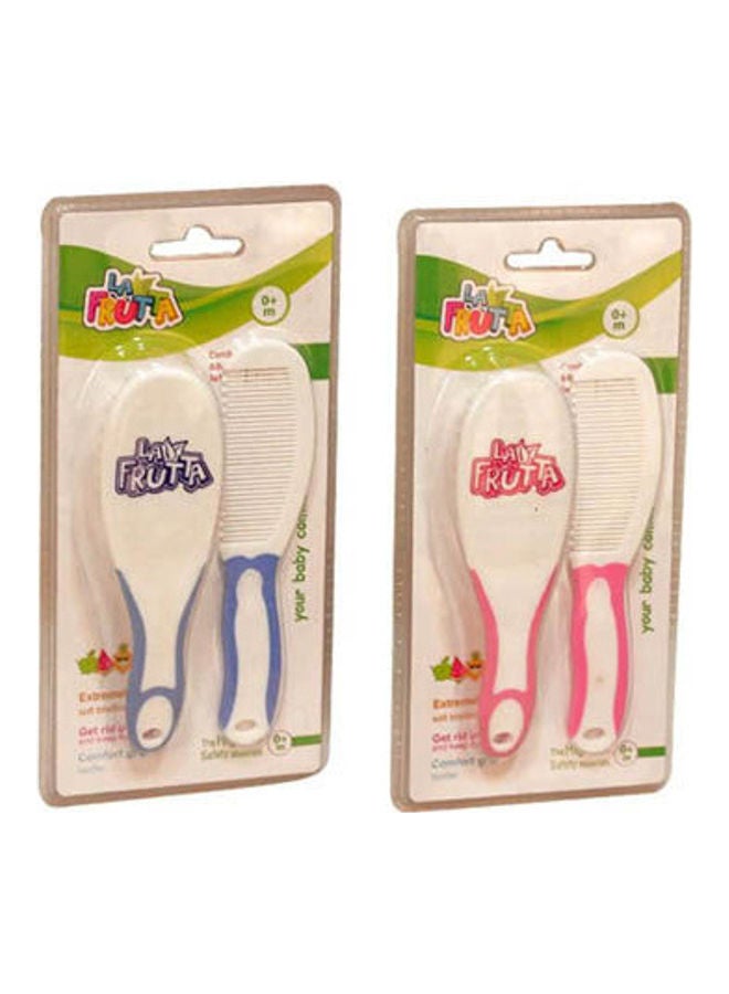 La Frutta 2-Piece Baby Comb And Brush Set 