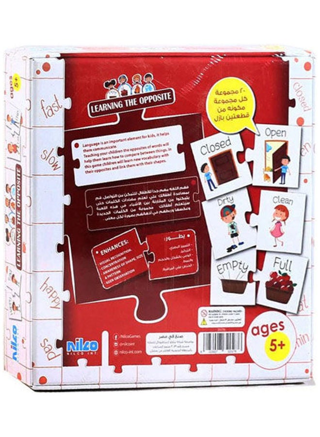 Educational Cards  Learning The Opposite  40 Pcs  - Image 2
