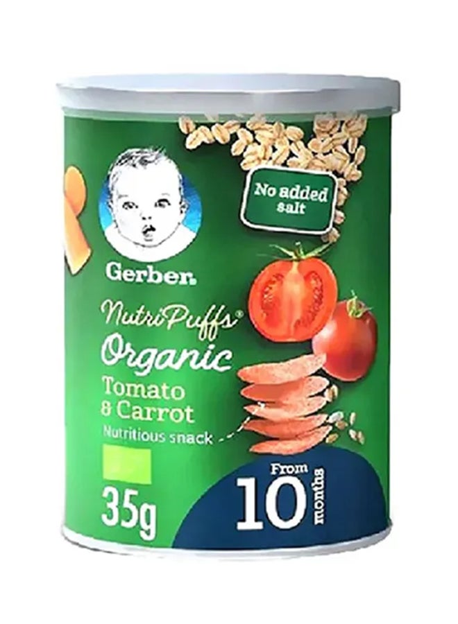 جربر جربر NutriPuffs الطماطم والجزر العضوية  - Image 1