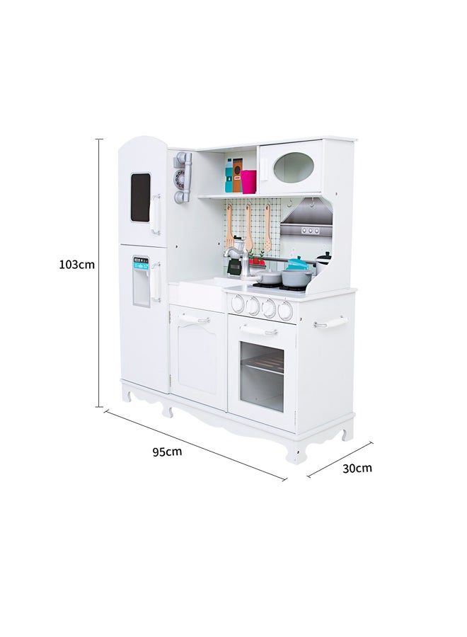 AGD Kids Stylish Role Play Wooden Modular Kitchen Set 95x30x103cm  - Image 2
