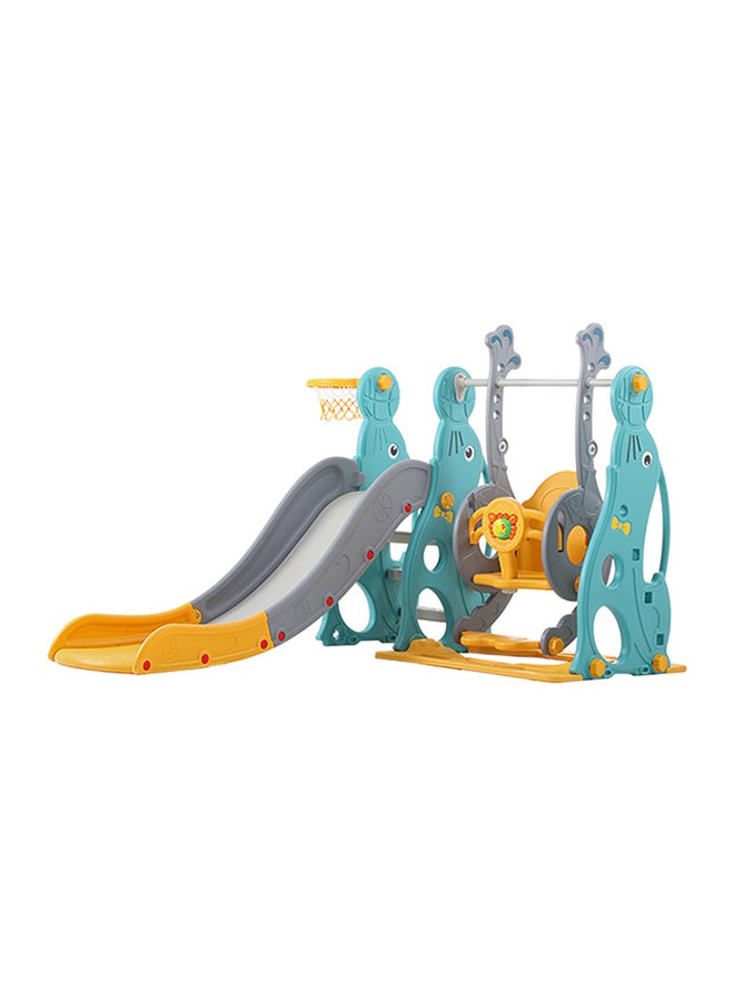 XIANGYU Indoor Swing And Slide With Basketball Hoop Set For Kids And Children 180x155x118cm  - Image 1