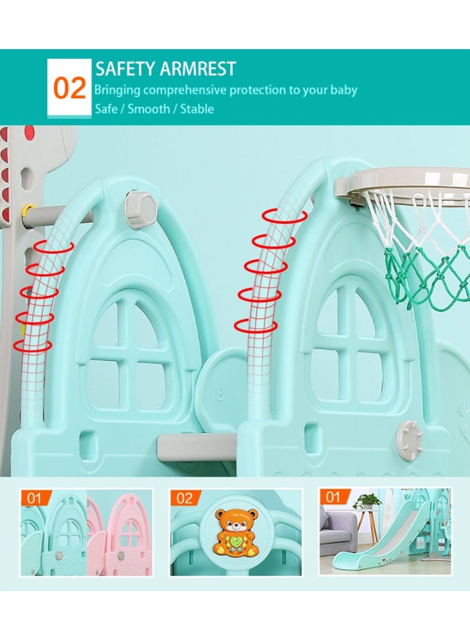 XIANGYU Indoor Plastic Swing And Slide With Basketball Hoop 116x36x54cm  - Image 3